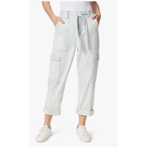 Frayed Women's Belted Tie Front Straight Cargo Pocket Chino Pants -29